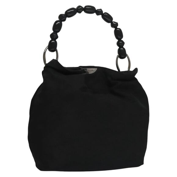 DIOR Maris Pearl Hand Bag Nylon Black - Picture 1 of 16